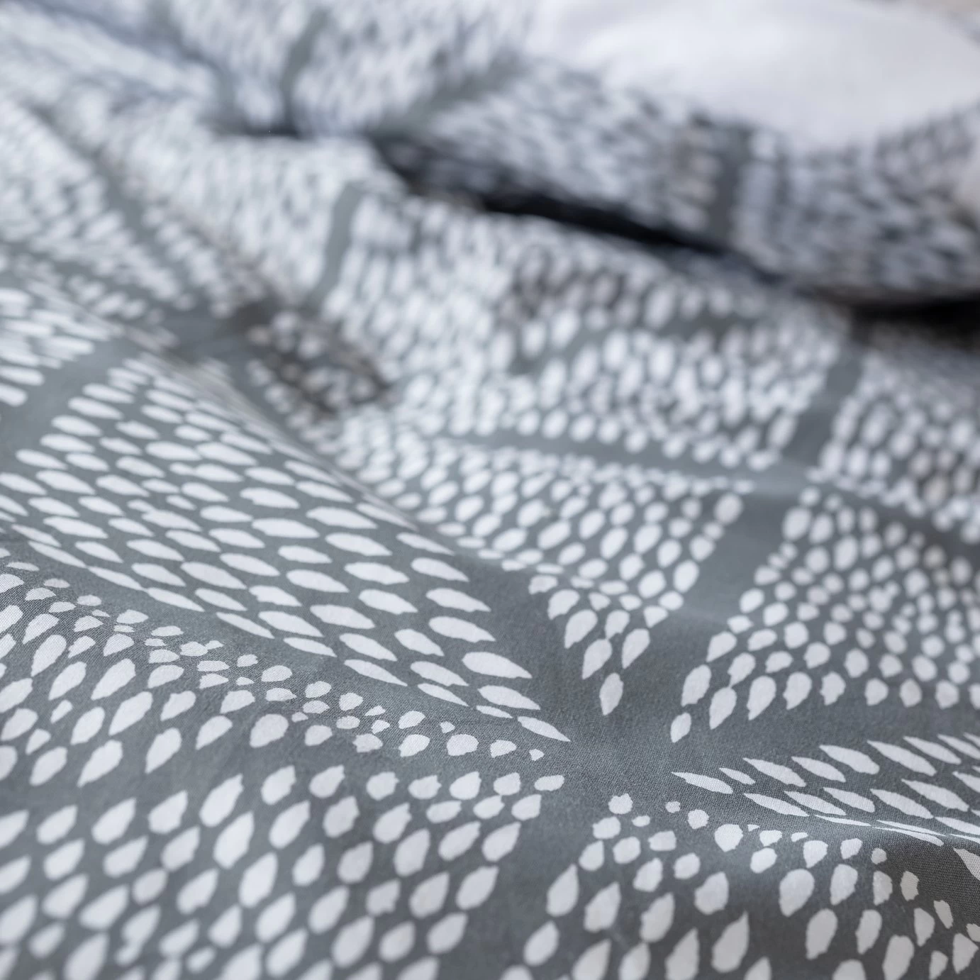 Habitat Stockholm Diamond Dash Grey Bedding Set - Single - Image 7