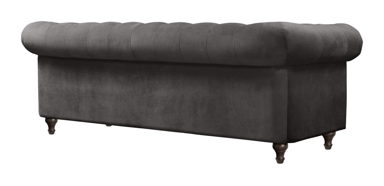 Habitat Chesterfield Velvet 3 Seater Sofa - Charcoal - Image 7