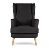 Habitat Callie Fabric Wingback Chair - Charcoal