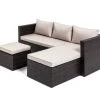 Habitat 4 Seater Rattan Effect Garden Sofa Set - Brown