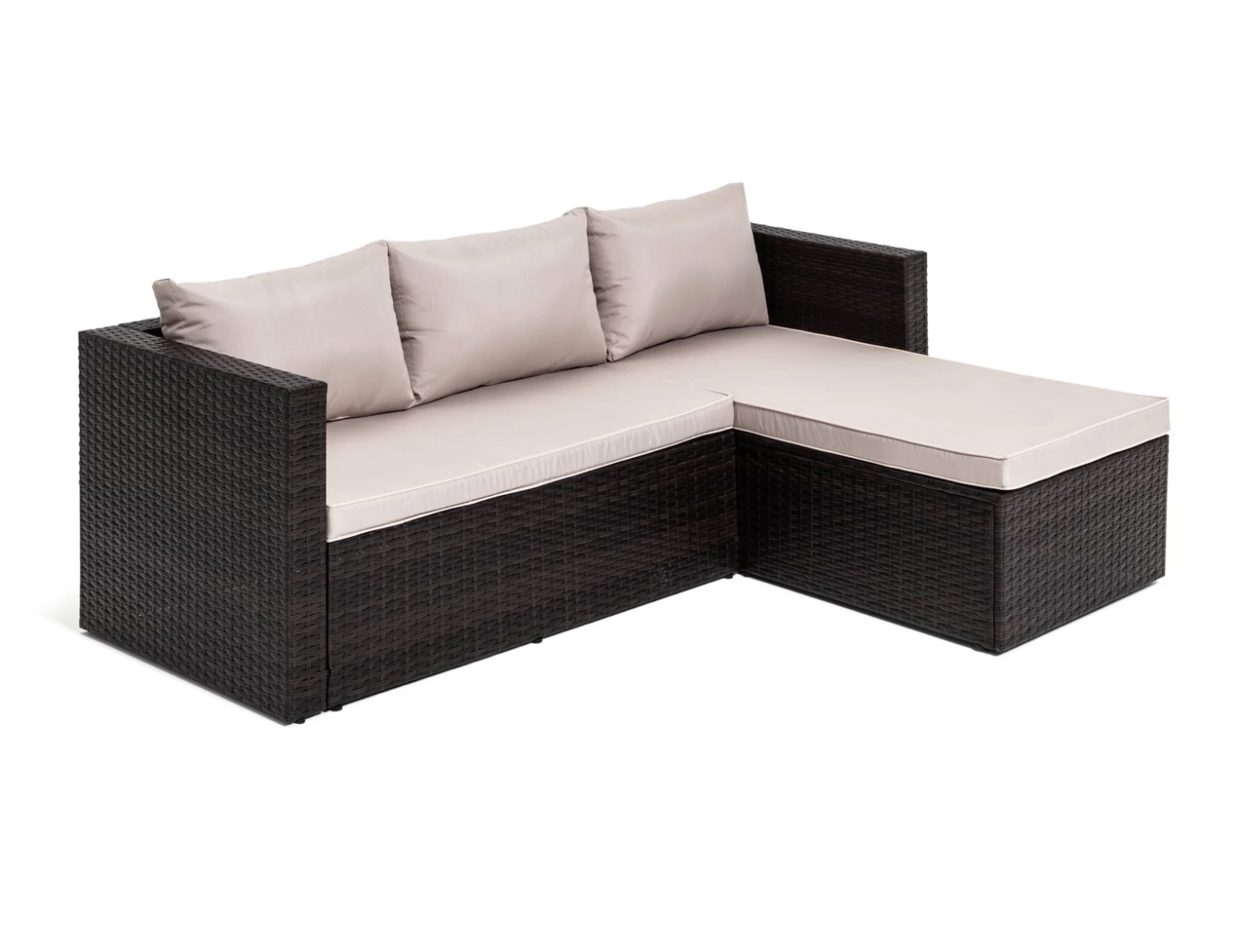 Habitat 4 Seater Rattan Effect Garden Sofa Set - Brown - Image 4