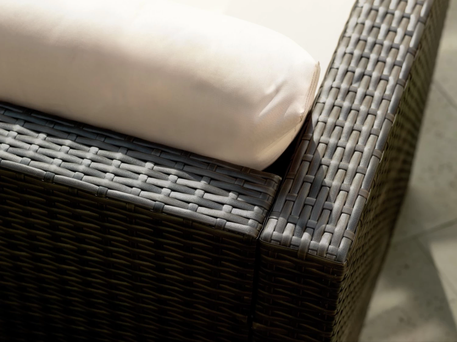 Habitat 4 Seater Rattan Effect Garden Sofa Set - Brown - Image 7