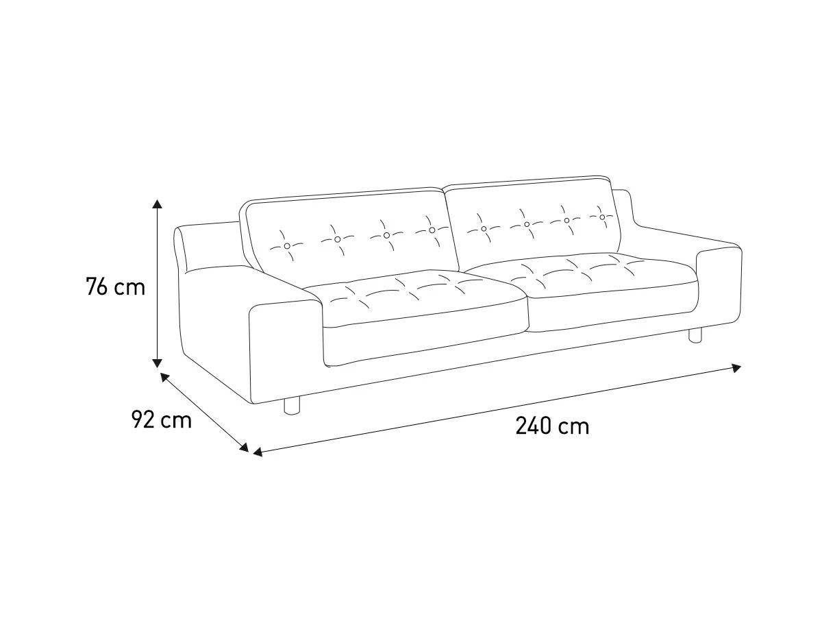Habitat Hendricks Velvet 4 Seater Sofa - Ink Blue - Image 4