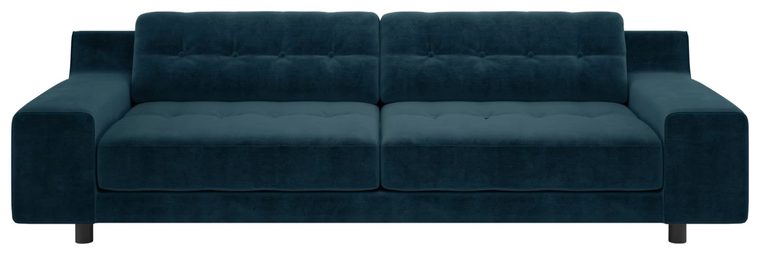 Habitat Hendricks Velvet 4 Seater Sofa - Ink Blue