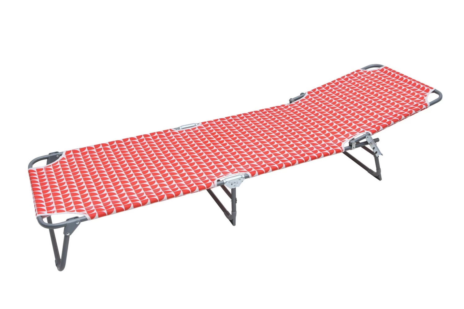 Habitat Folding Metal Sun Lounger - Geo Orange - Image 7