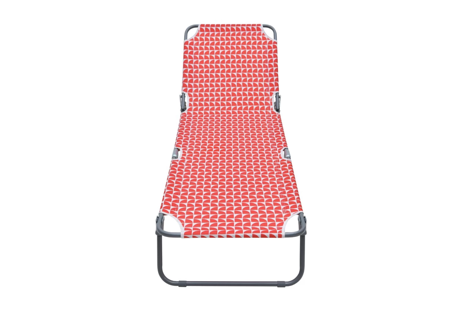 Habitat Folding Metal Sun Lounger - Geo Orange - Image 8