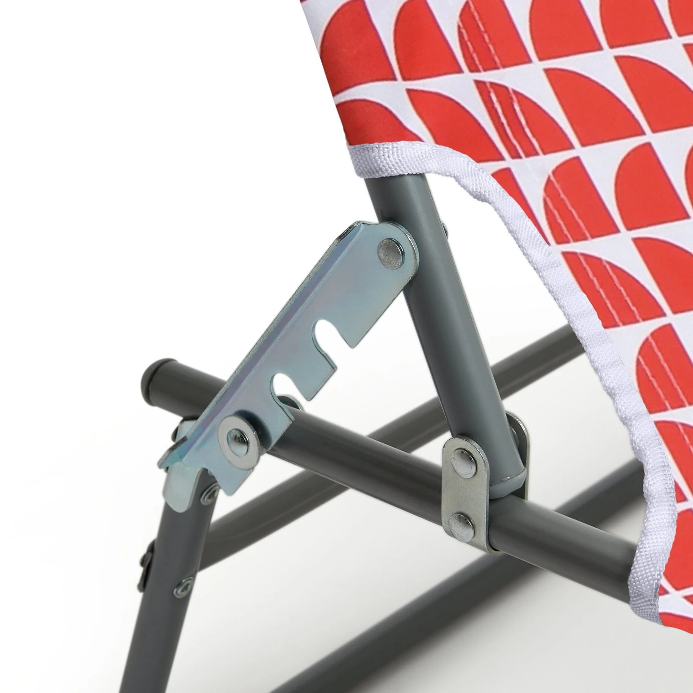 Habitat Folding Metal Sun Lounger - Geo Orange - Image 12