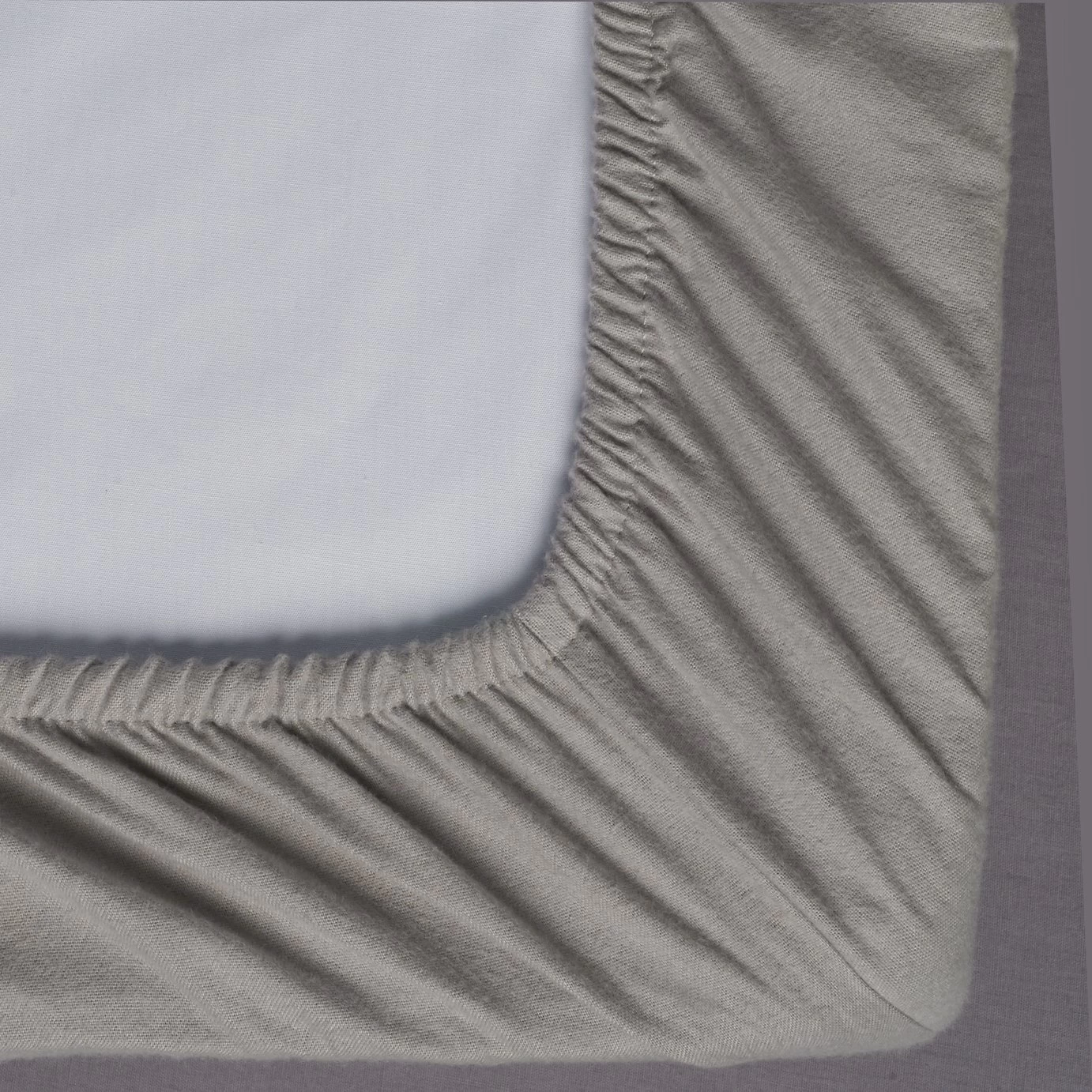Habitat Cotton Brushed Grey Fitted Sheet - Toddler - Image 2