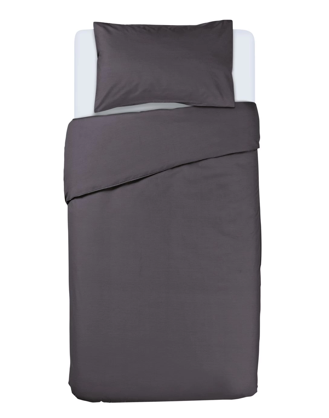 Habitat Cotton Rich Plain Charcoal Bedding Set - Single