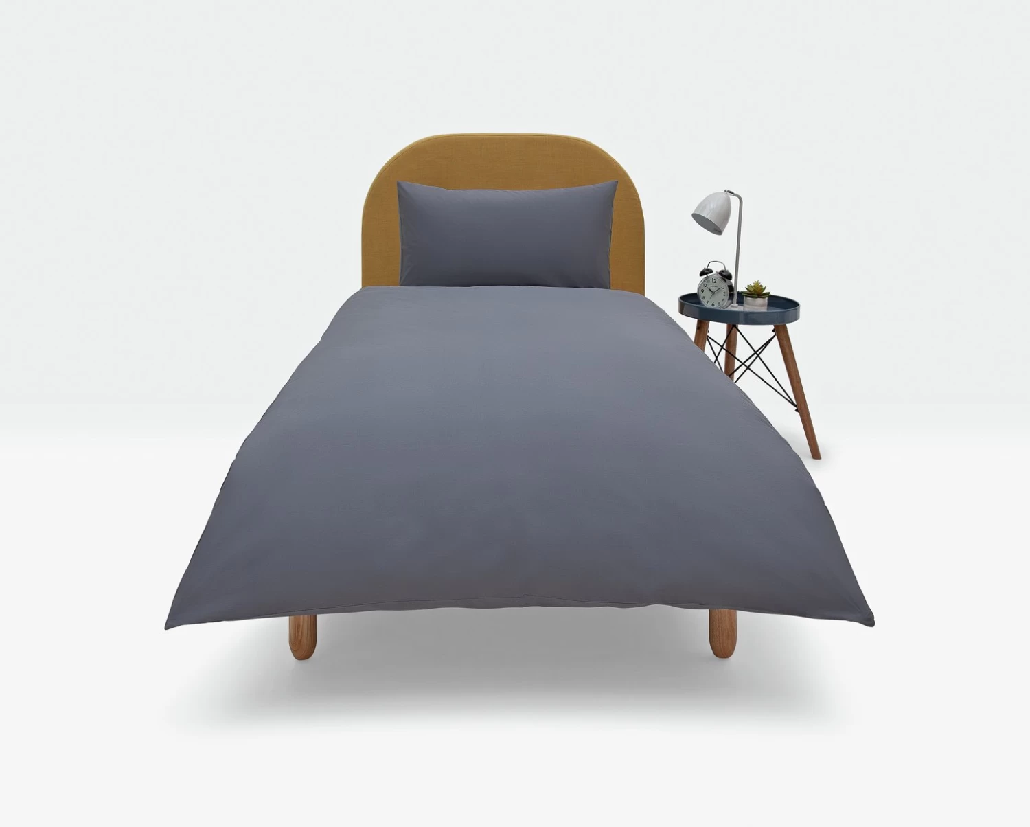 Habitat Cotton Rich Plain Charcoal Bedding Set - Single - Image 4