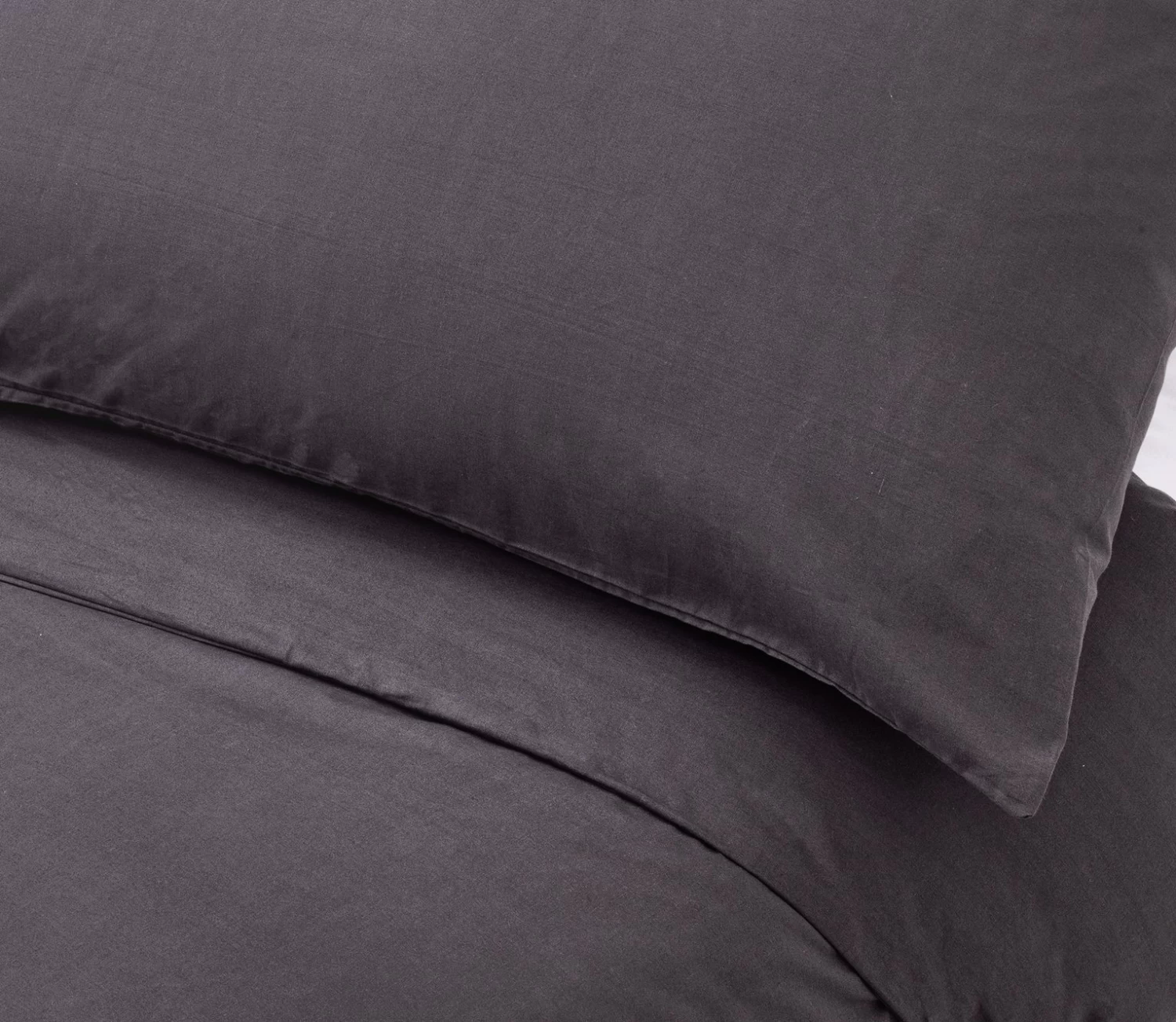 Habitat Cotton Rich Plain Charcoal Bedding Set - Single - Image 2