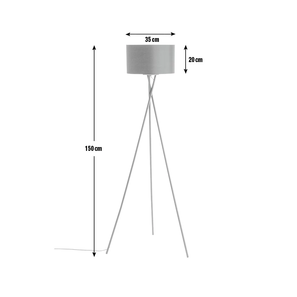 Habitat Matt Tripod Floor Lamp - Black - Image 9