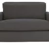 Habitat Chester Fabric Cuddle Chair - Light Feet - Charcoal