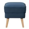 Habitat Callie Velvet Footstool - Petrol Blue