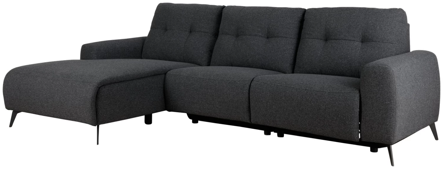 Habitat Ghost Left Hand Power Recliner Corner Sofa -Charcoal