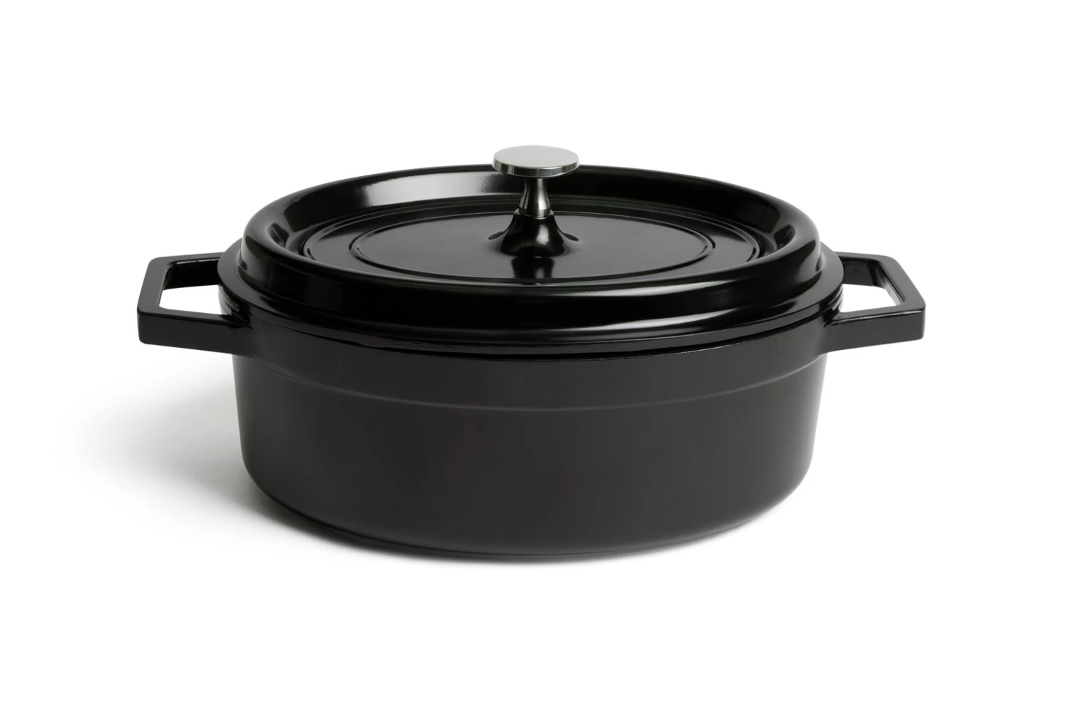 Habitat 3.6 Litre Cast Aluminium Casserole Dish - Black