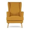 Habitat Callie Fabric Wingback Chair - Mustard