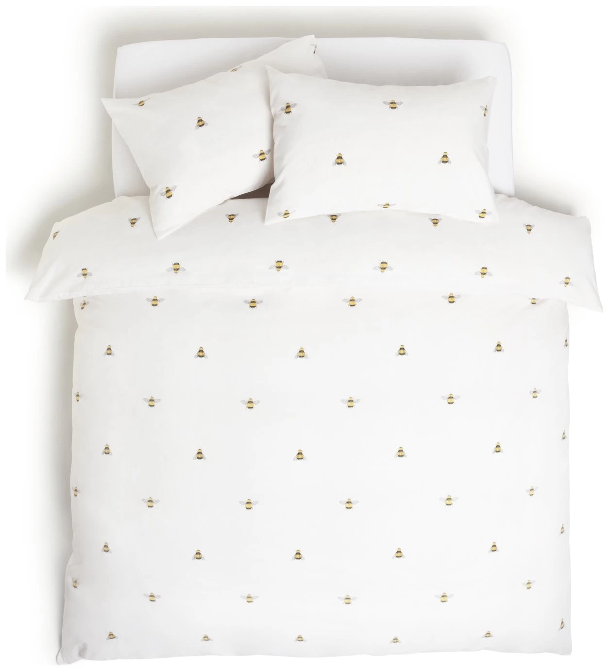 Habitat Hideaway Bee Print White Bedding Set - Single - Image 3