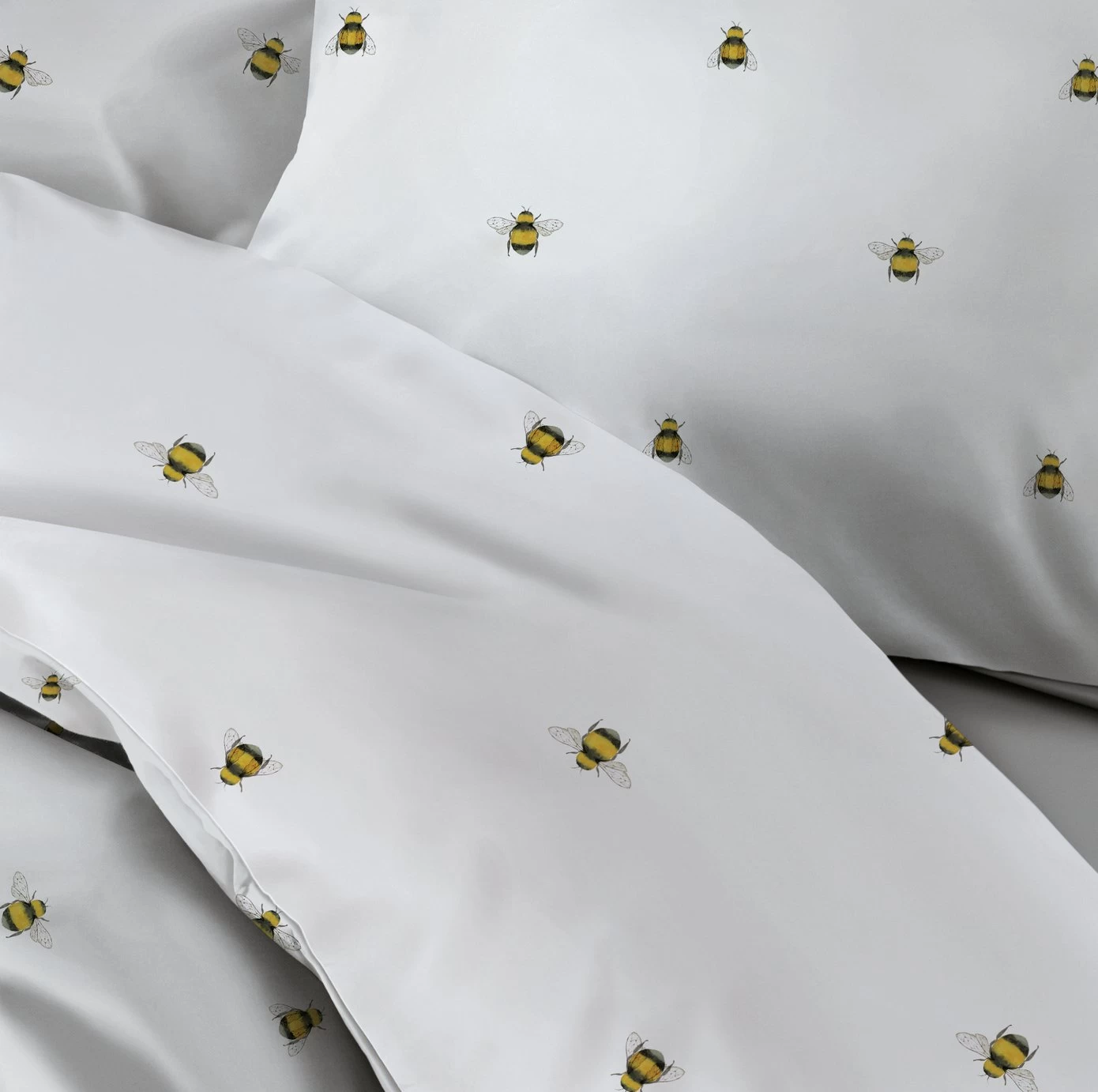 Habitat Hideaway Bee Print White Bedding Set - Single - Image 4