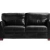Habitat Milford Leather 3 Seater Sofa - Black
