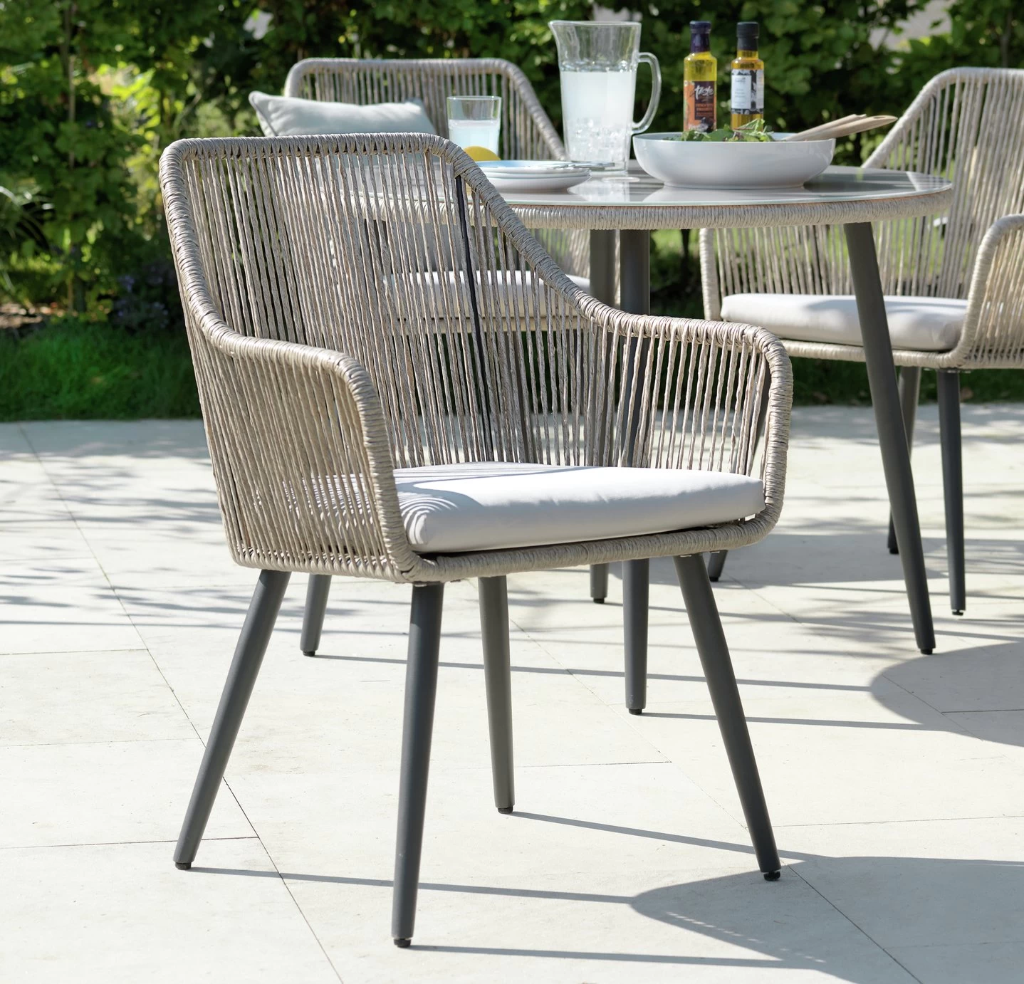 Habitat Malta 4 Seater Rattan Effect Patio Set - Natural - Image 7