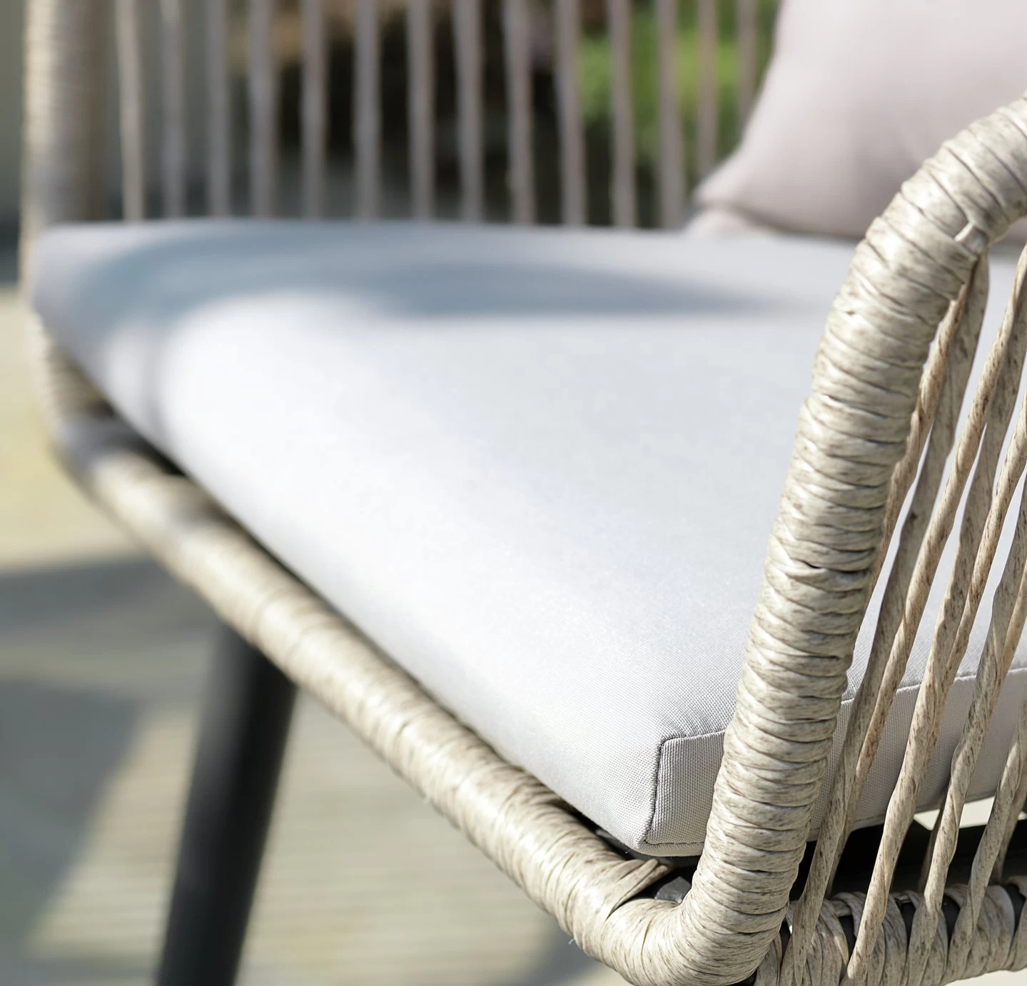 Habitat Malta 4 Seater Rattan Effect Patio Set - Natural - Image 9