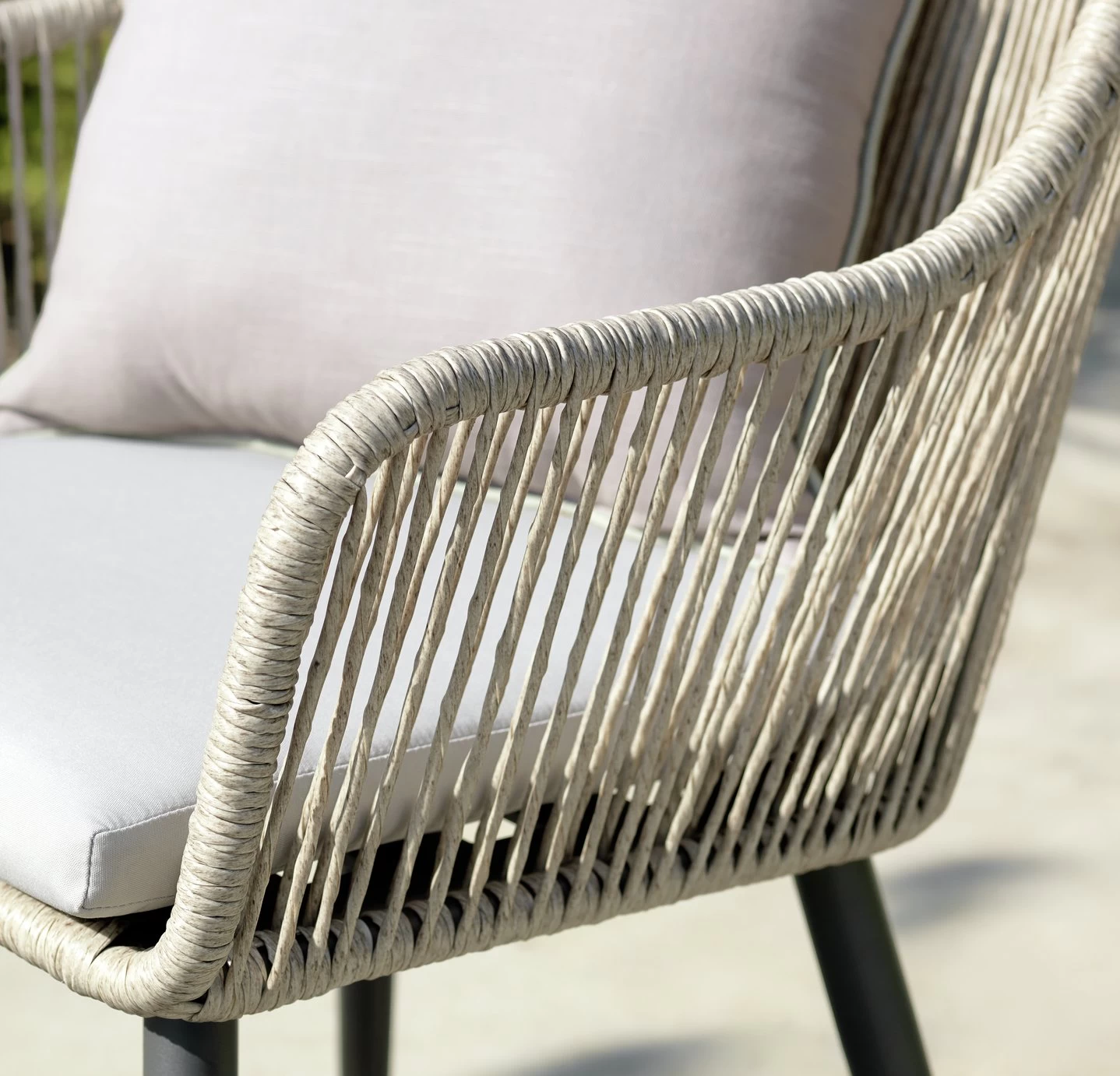 Habitat Malta 4 Seater Rattan Effect Patio Set - Natural - Image 10