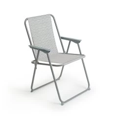 Habitat Folding Metal Garden Chair - Grey