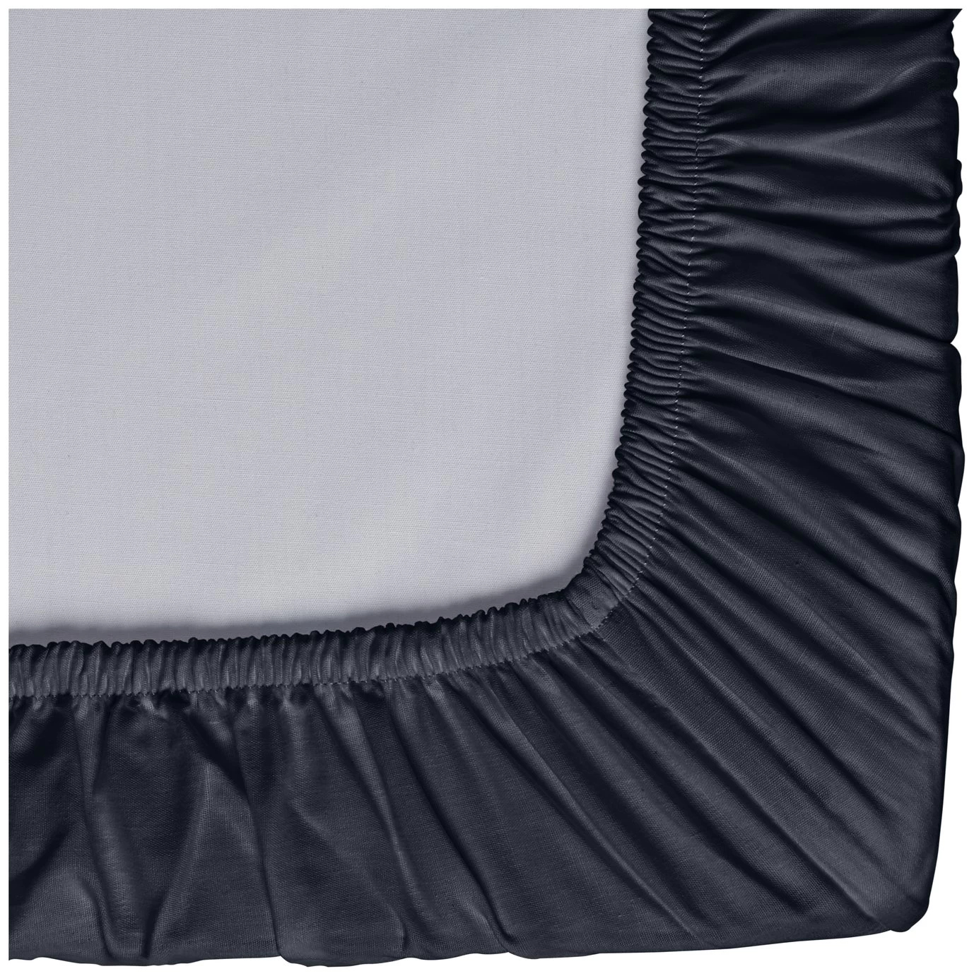 Habitat Pure Cotton 200TC Navy Fitted Sheet - Double - Image 2