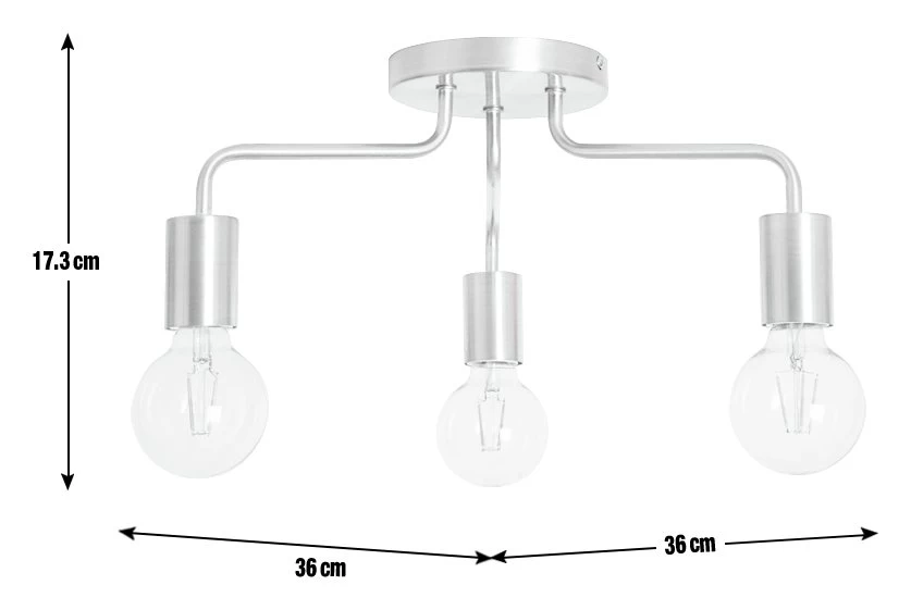 Habitat Rayner Steel 3 Light LED Flush Ceiling Light - Brass - Image 6