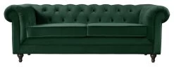 Habitat Chesterfield Velvet 3 Seater Sofa - Green