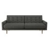 Habitat Fenner Fabric 3 Seater Sofa - Charcoal