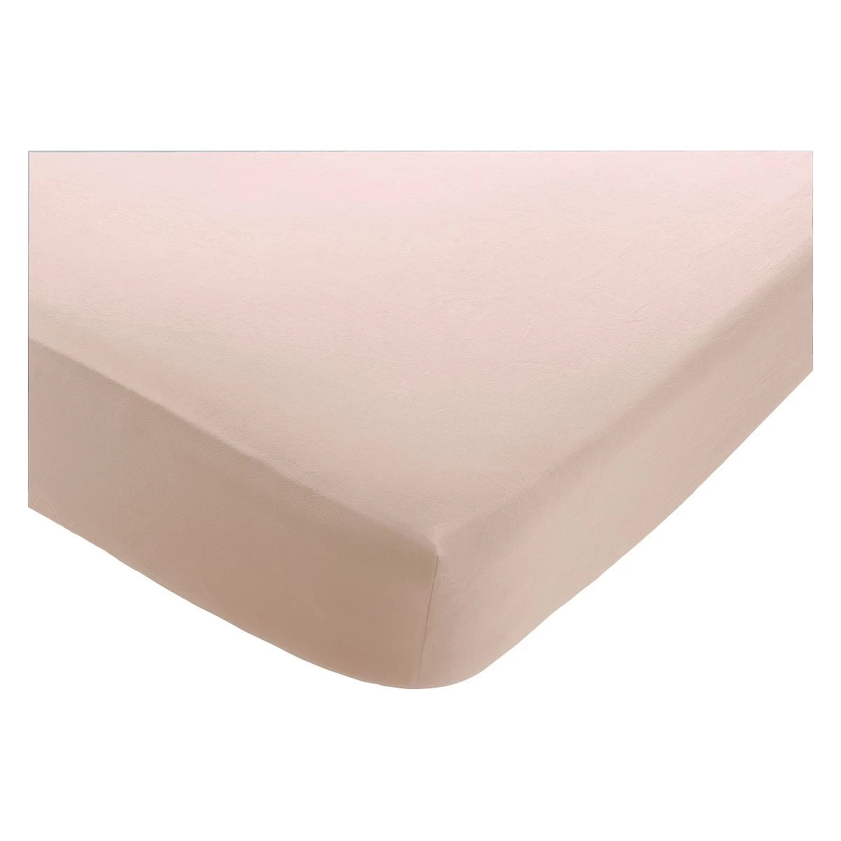 Habitat Washed Plain Pink Fitted Sheet - Double