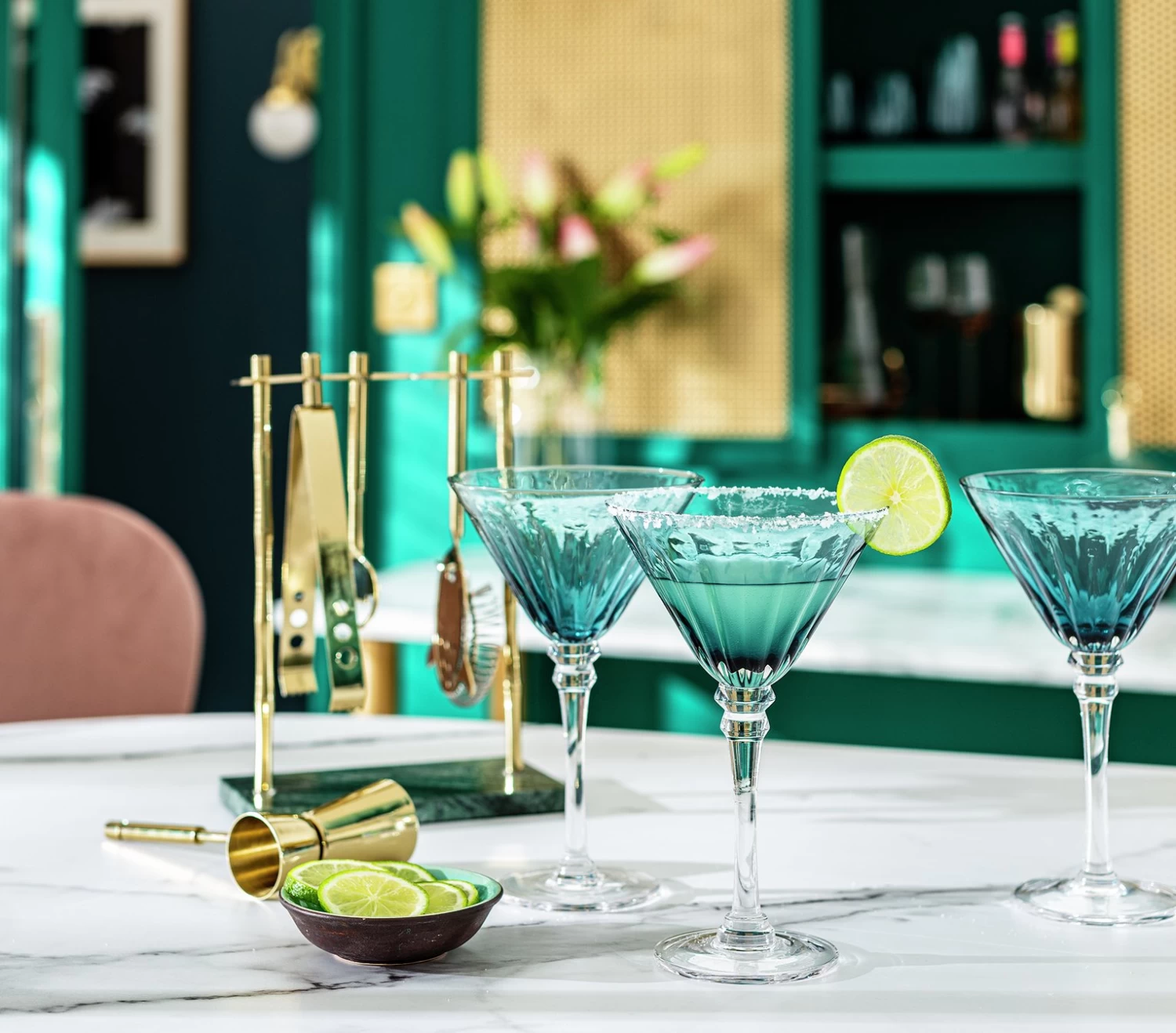 Habitat Japonica Set Of 4 Martini Glasses - Image 2