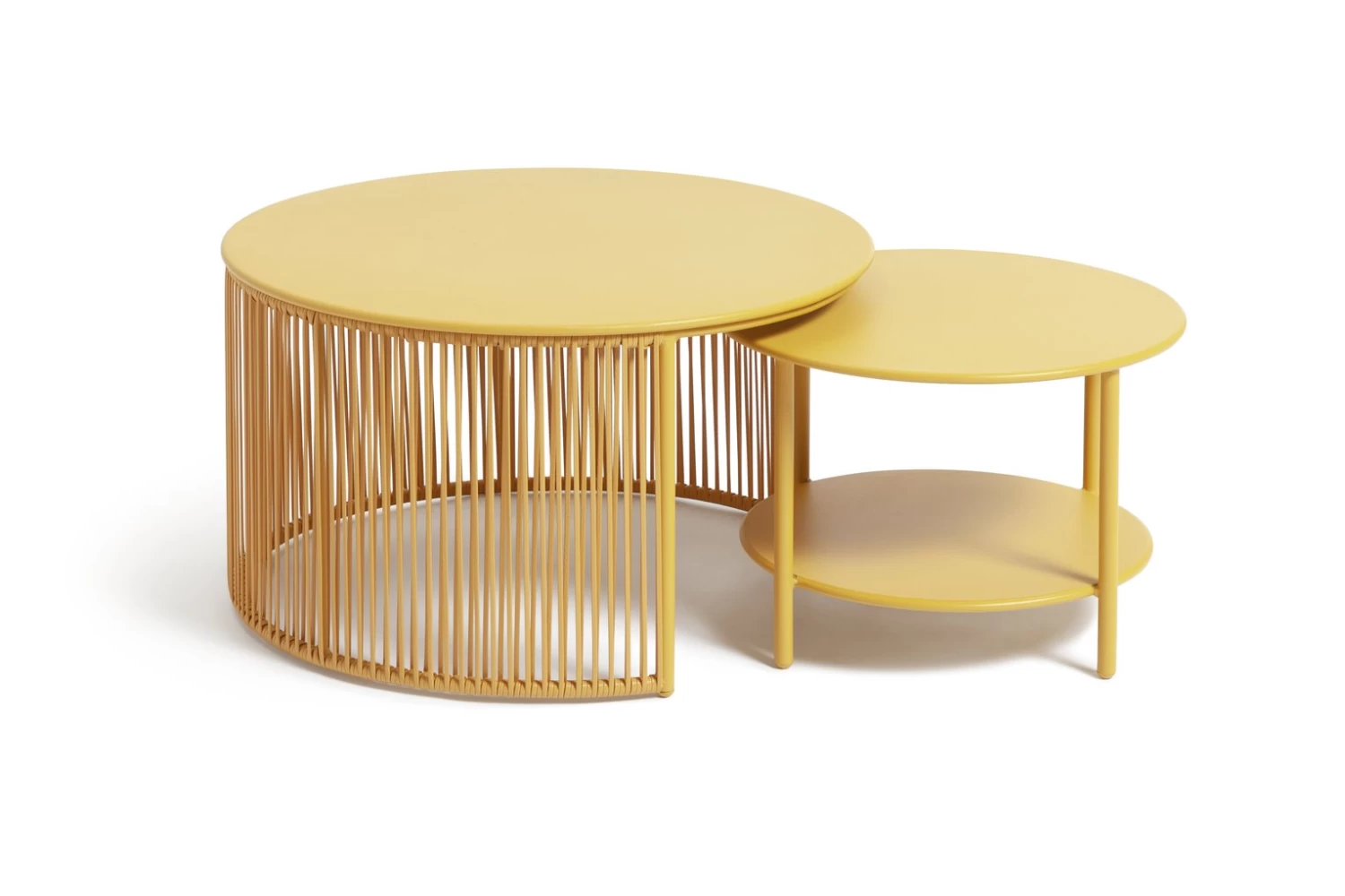 Habitat Ipanema Metal Garden Coffee Table - Yellow - Image 5