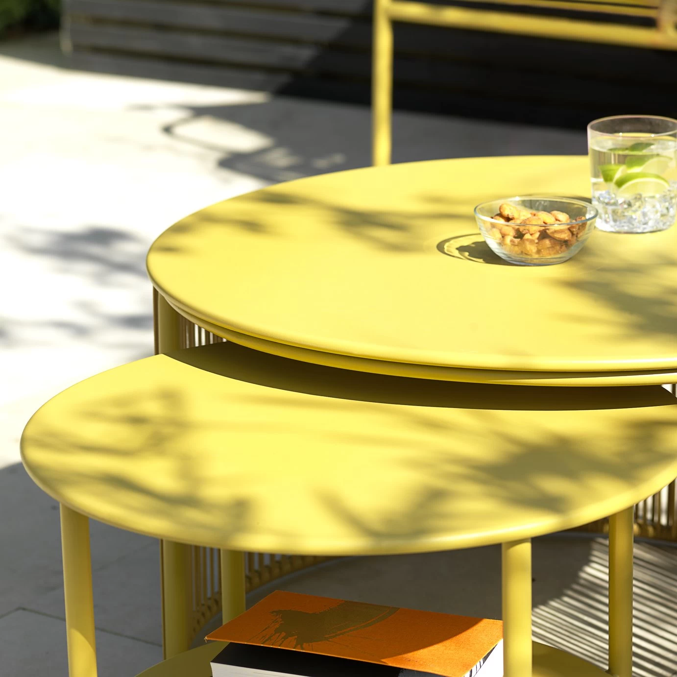 Habitat Ipanema Metal Garden Coffee Table - Yellow - Image 6