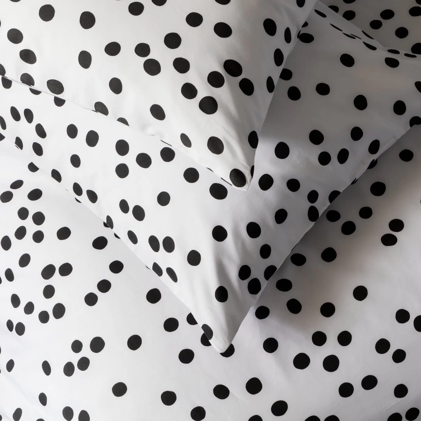 Habitat Cotton Dot Penny White & Black Bedding Set - Single - Image 4