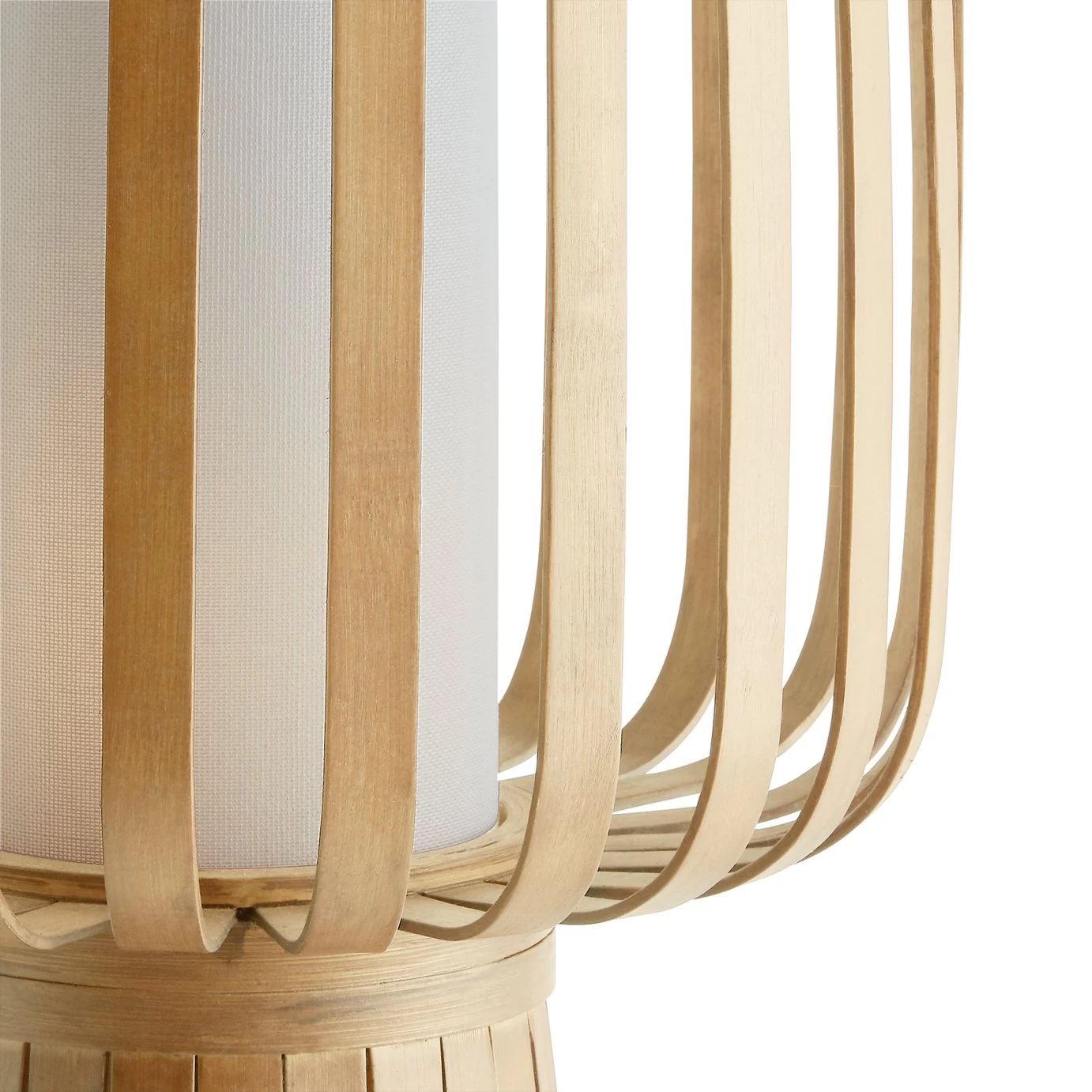 Habitat Achille Bamboo Table Lamp - Natural & White - Image 4