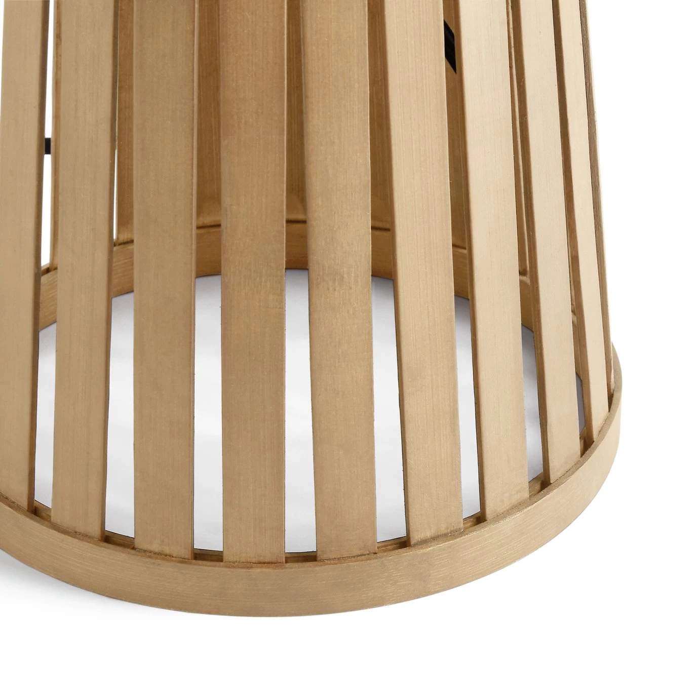 Habitat Achille Bamboo Table Lamp - Natural & White - Image 5