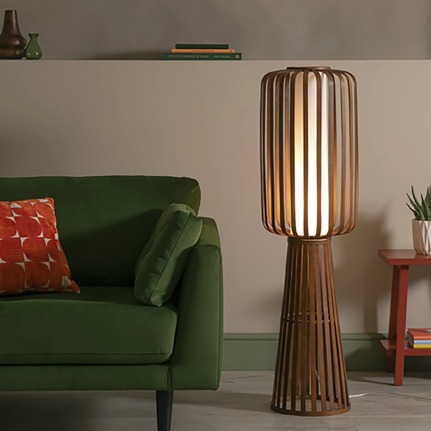 Habitat Achille Floor Lamp - Walnut - Image 2