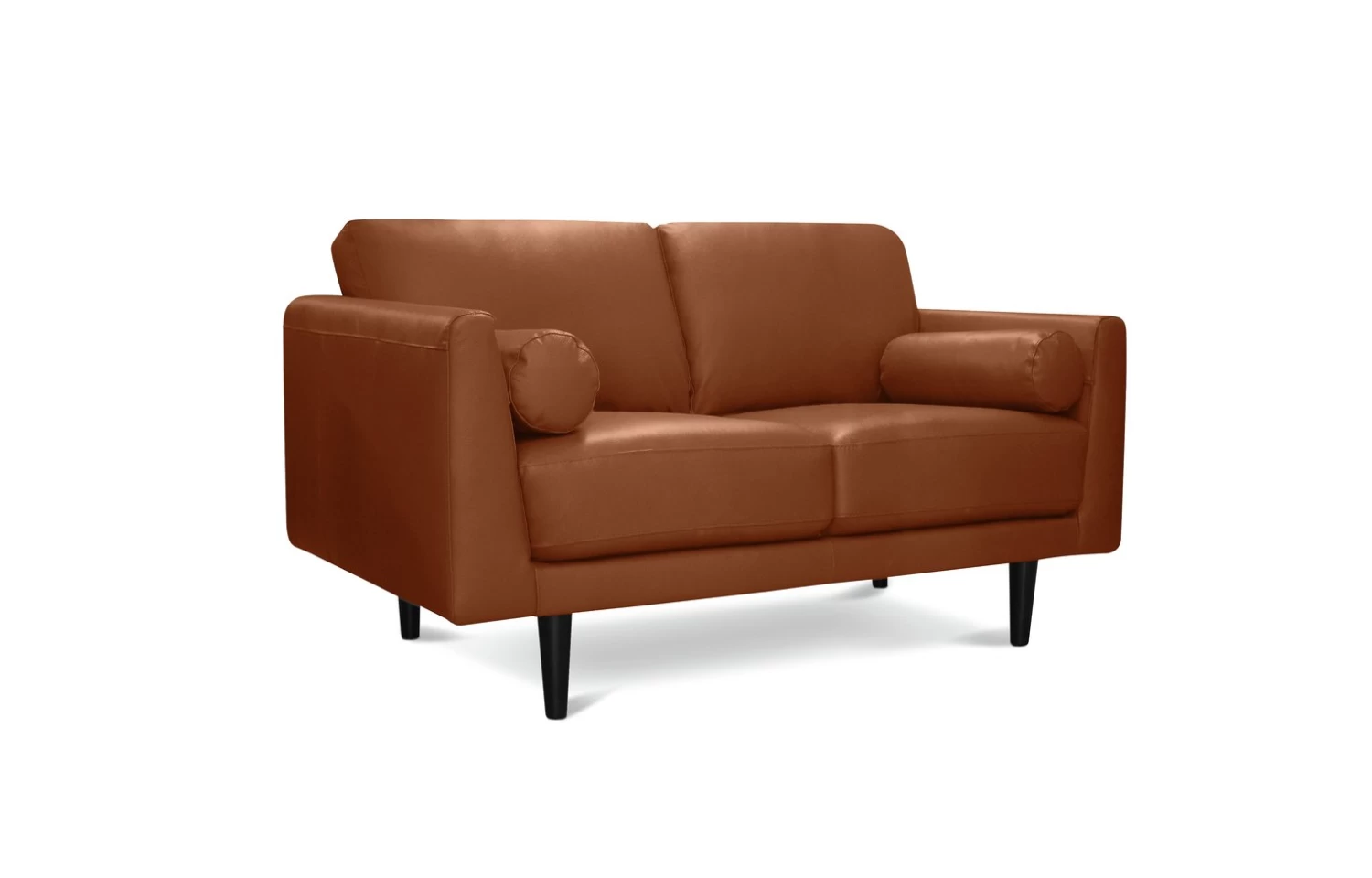Habitat Jackson Leather 2 Seater Sofa - Tan - Image 4
