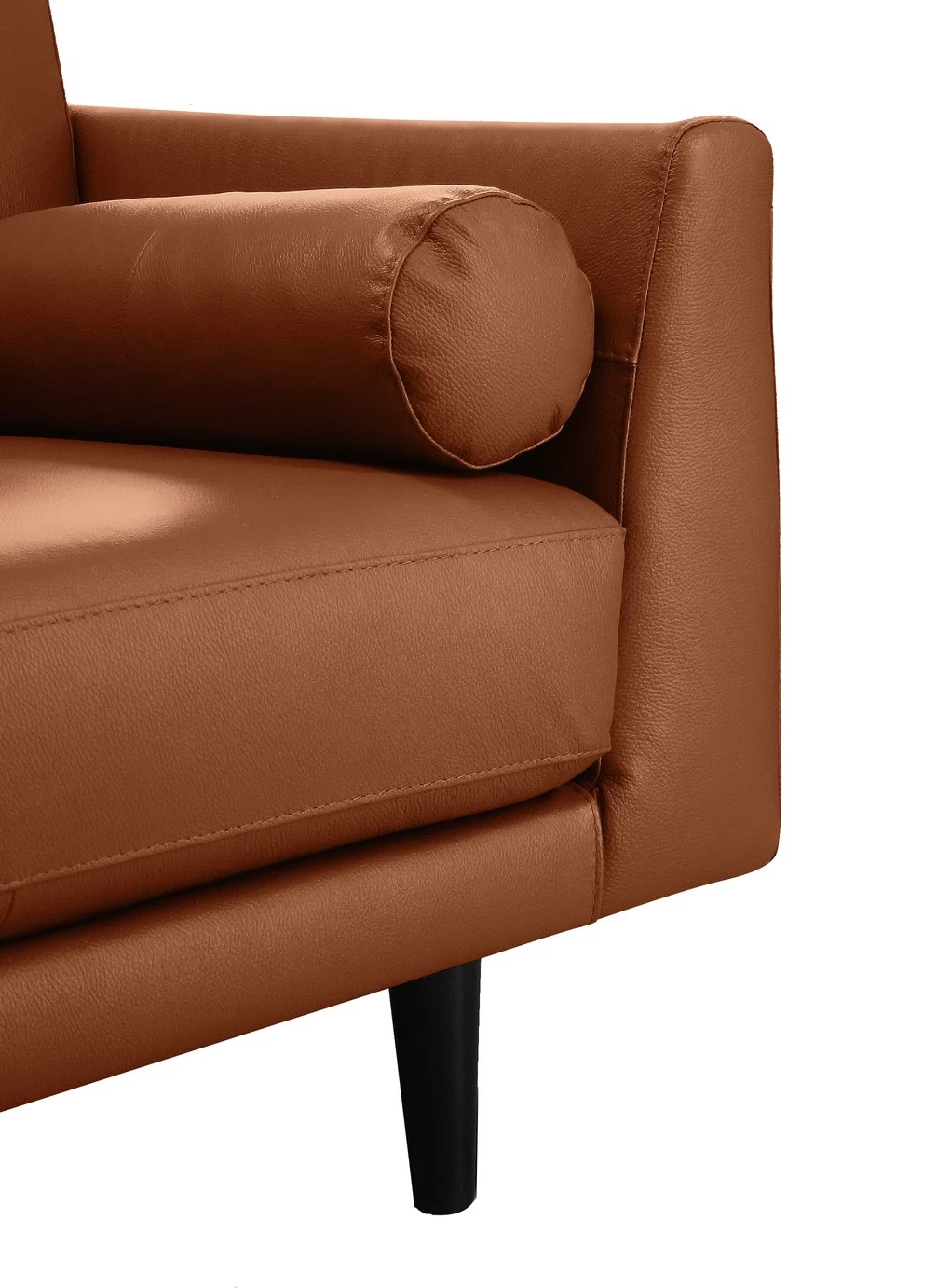 Habitat Jackson Leather 2 Seater Sofa - Tan - Image 6