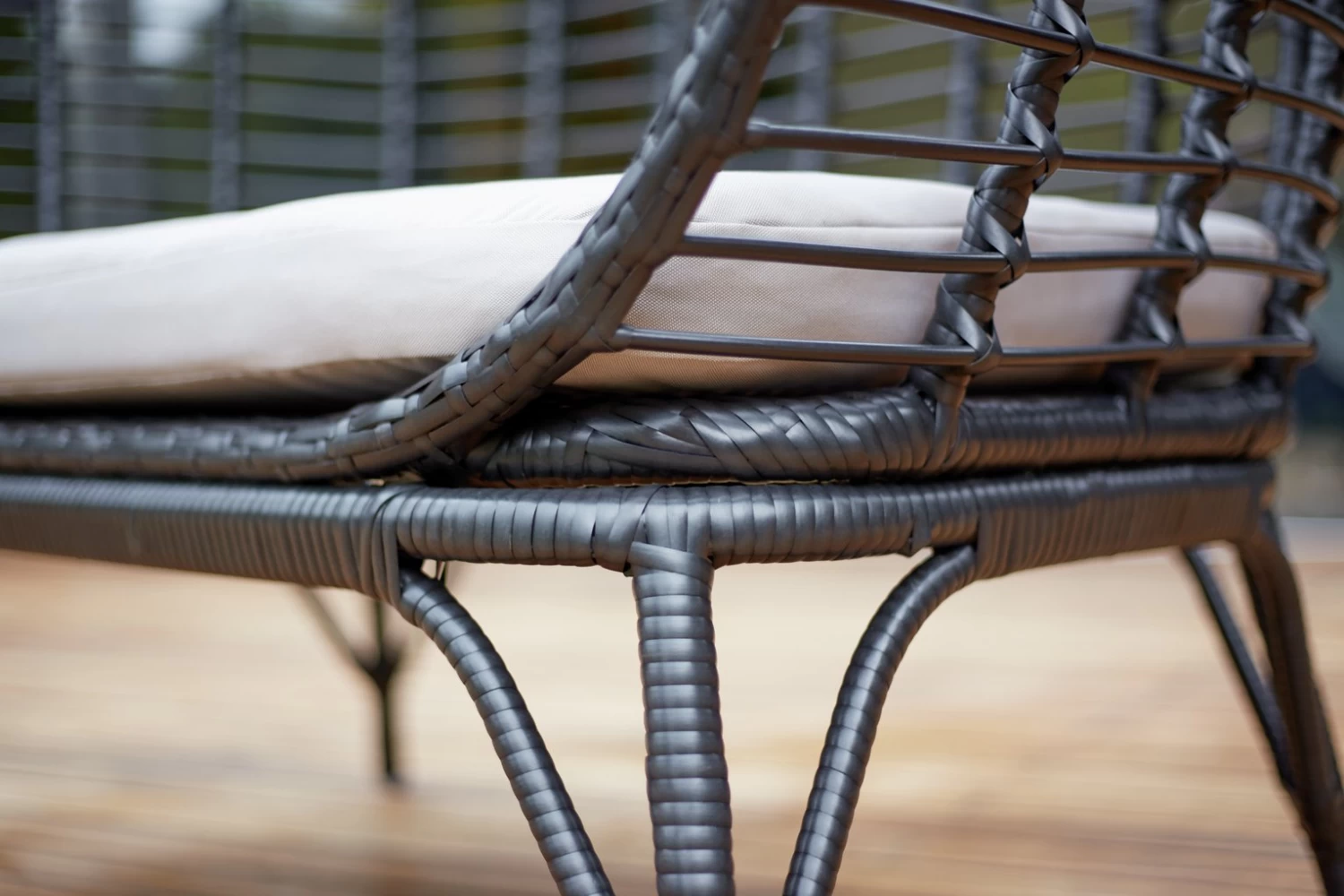 Habitat Kora 2 Seater Egg Bench - Black - Image 6