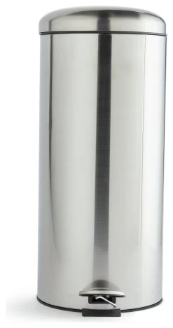 Habitat 30 Litre Domed Pedal Bin - Silver