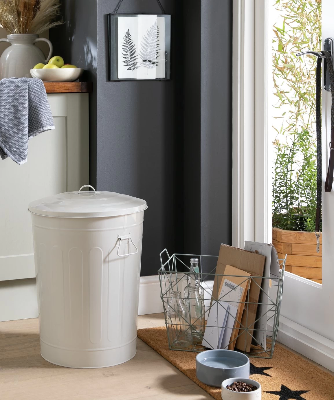 Habitat 49 Litre Trash Can Bin - Cream - Image 2