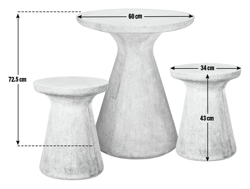 Habitat Milton 2 Seater Fibrestone Garden Bistro Set - Black - Image 3