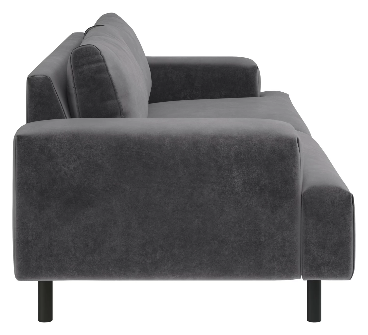 Habitat Julien Velvet 3 Seater Sofa - Grey - Image 6