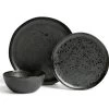Habitat Preto 12 Piece Stoneware Dinner Set - Black