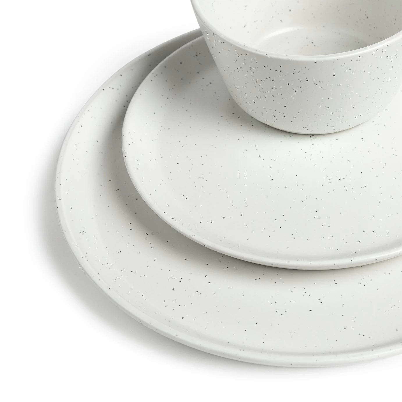 Habitat Addison 12 Piece Stoneware Dinner Set - White - Image 6