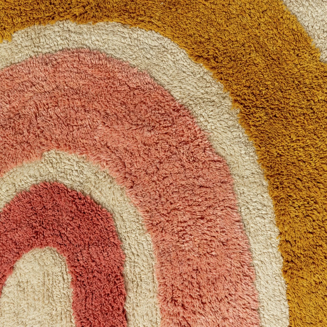 Habitat Kids Rainbow Tufted Flatweave Cotton Rug -120x170cm - Image 2